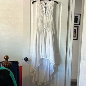 NWT Kenneth Cole 100% cotton dress. Semi open back. High low hem. Size M